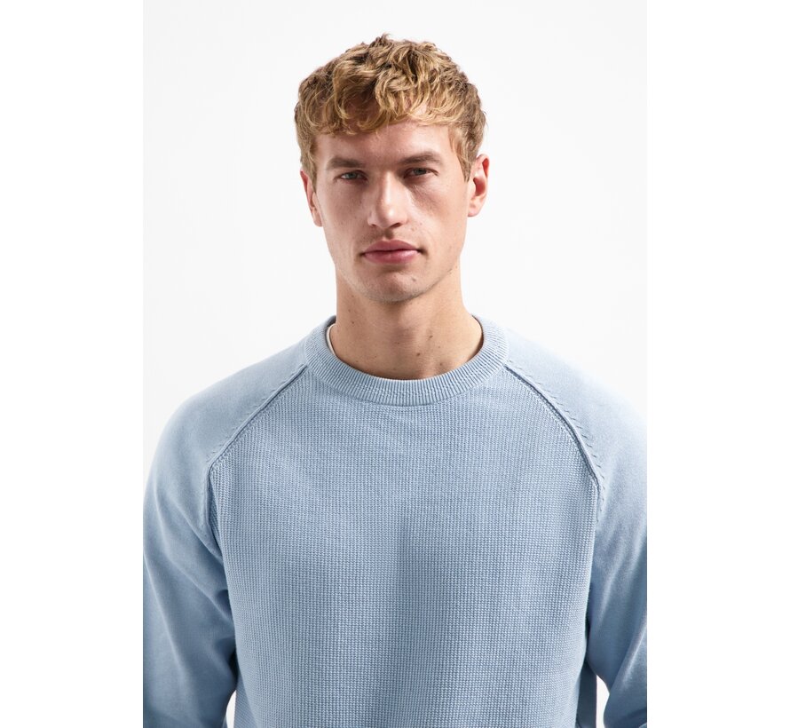 Pullover Crewneck Solid Waffle Knit (29230964SN - 138)