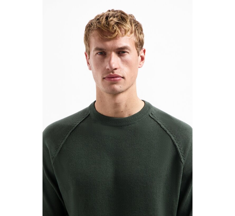 Pullover Crewneck Solid Waffle Knit (29230964SN - 052)