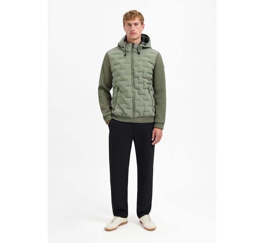 Jacket Short Fit Sealed Hooded Knitted Mix Steel (29630819SN - 123)