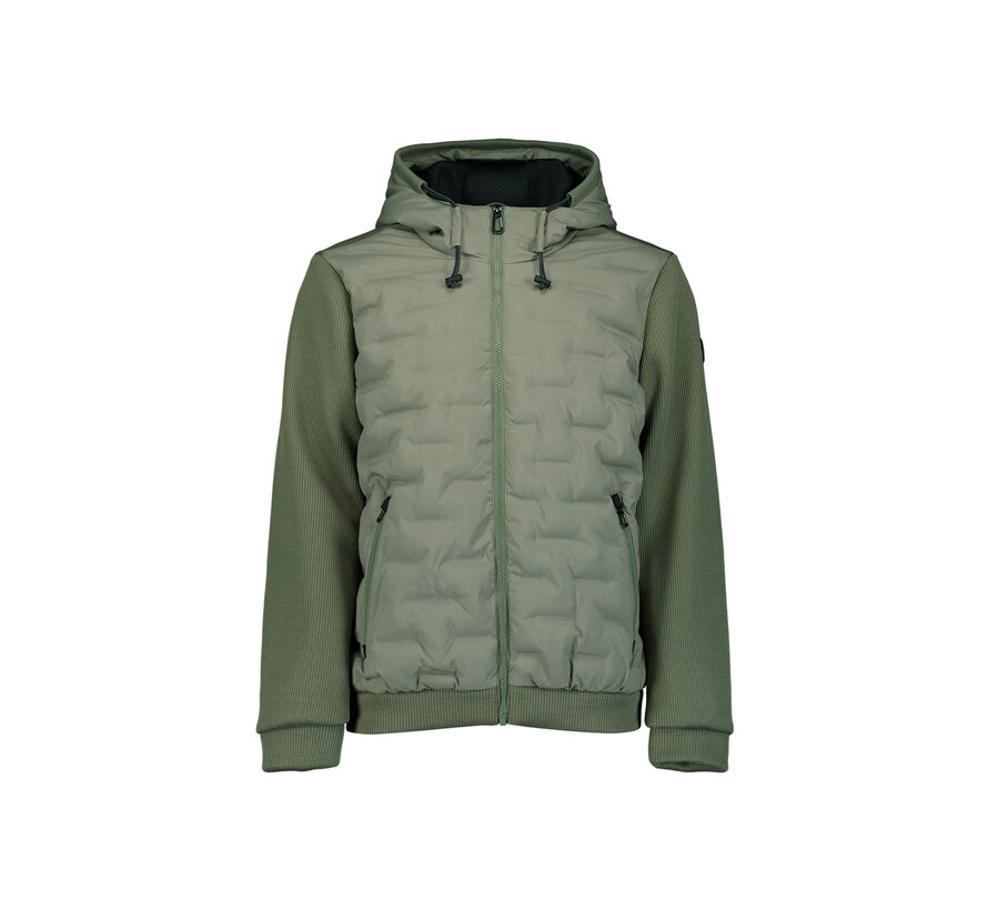 Jacket Short Fit Sealed Hooded Knitted Mix Steel (29630819SN - 123)