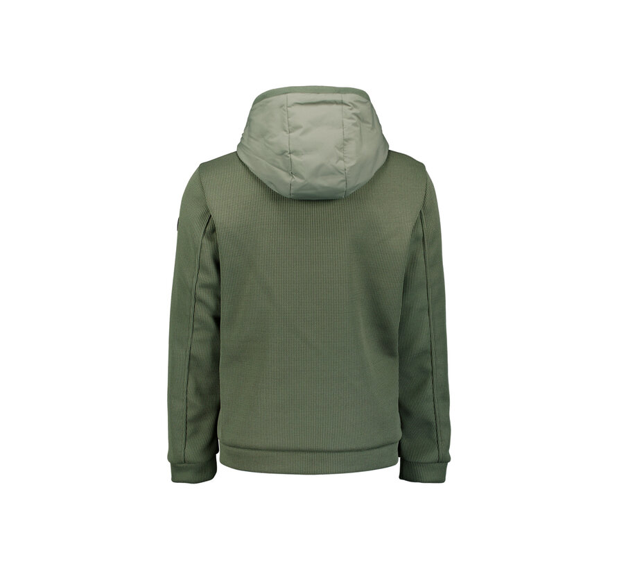 Jacket Short Fit Sealed Hooded Knitted Mix Steel (29630819SN - 123)