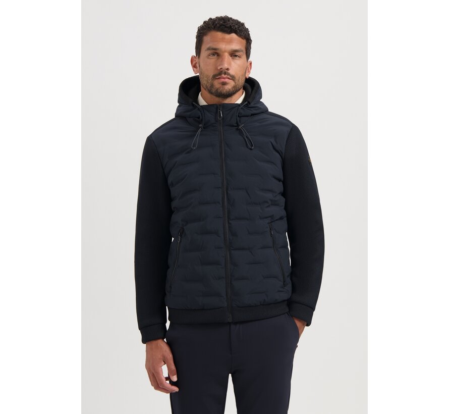 Jacket Short Fit Sealed Hooded Knitted Mix Night (29630819SN - 078)