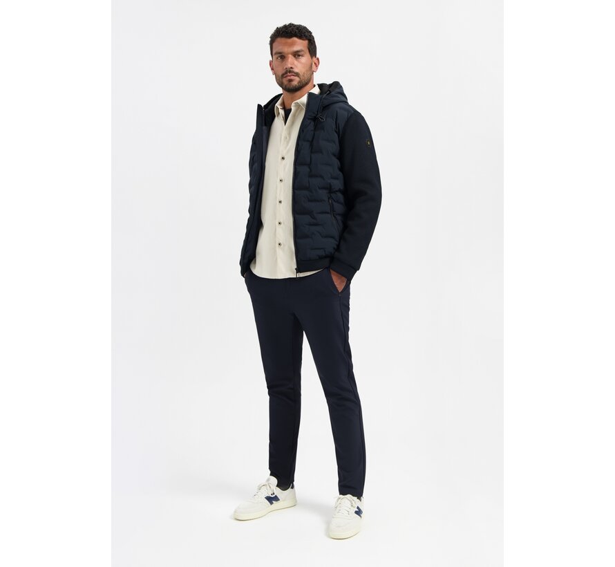 Jacket Short Fit Sealed Hooded Knitted Mix Night (29630819SN - 078)