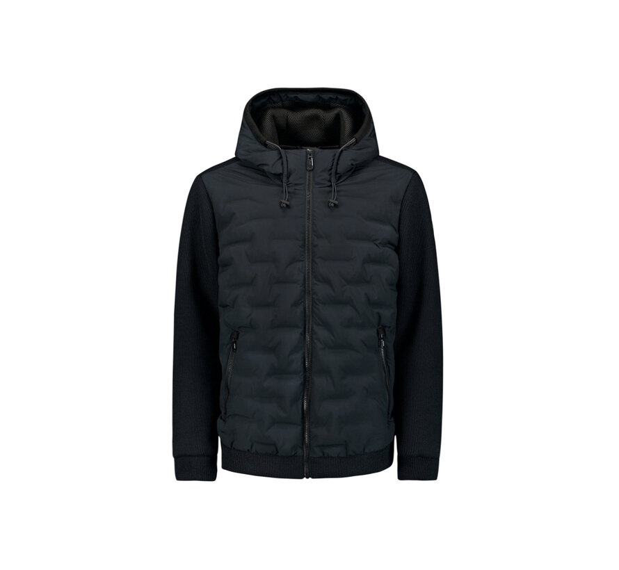 Jacket Short Fit Sealed Hooded Knitted Mix Night (29630819SN - 078)