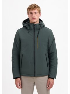 No Excess Jacket Short Fit Hooded Softshell Stretch Dark Steel (29630807SN - 124)