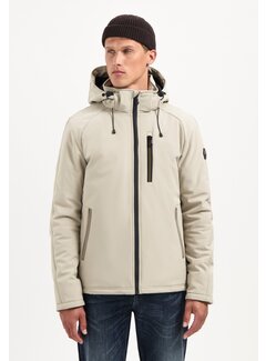 No Excess Jacket Short Fit Hooded Softshell Stretch Stone (29630807SN - 014)