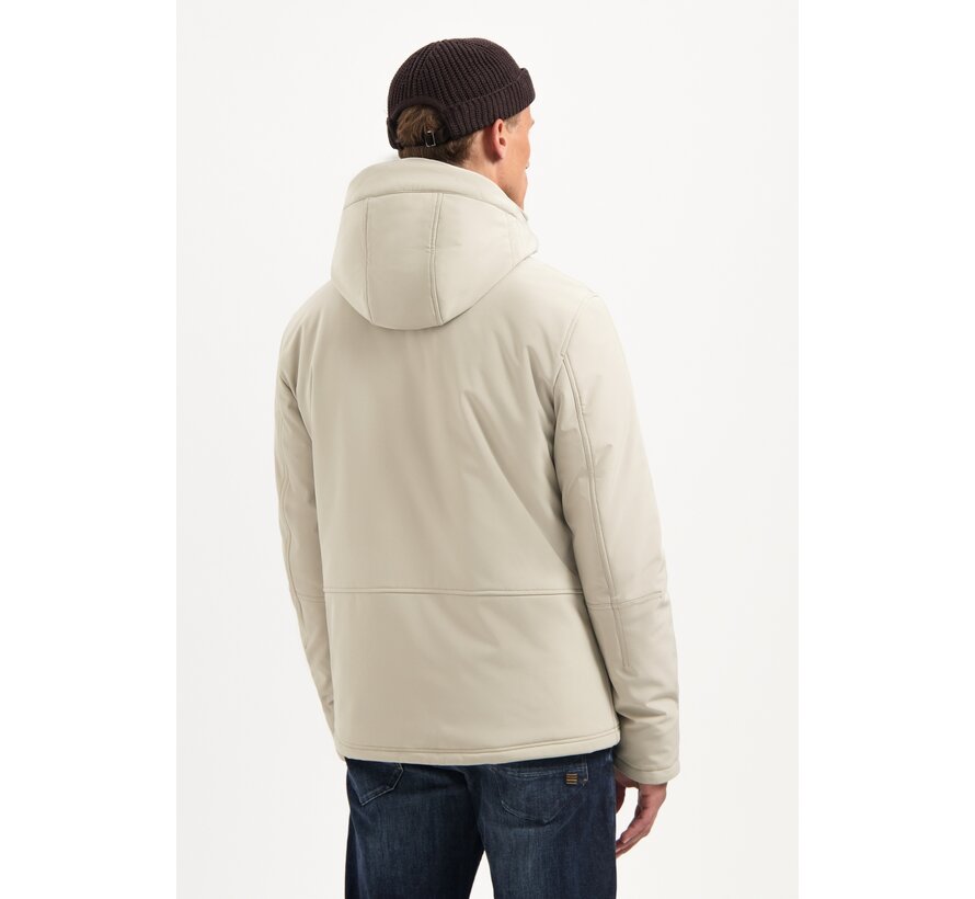 Jacket Short Fit Hooded Softshell Stretch Stone (29630807SN - 014)