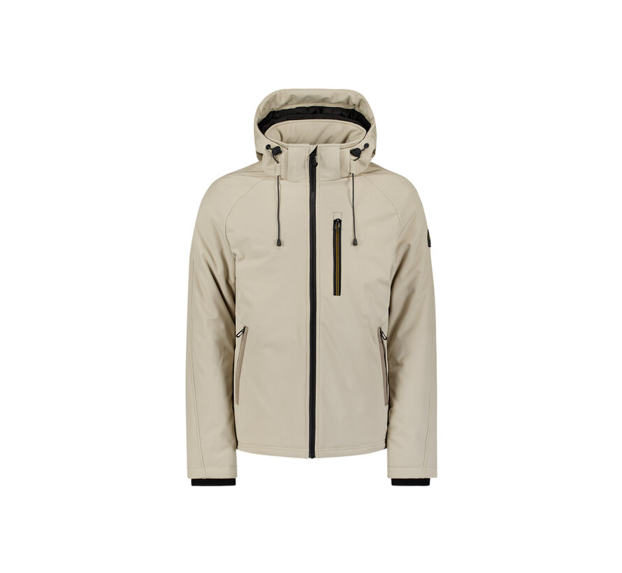 Jacket Short Fit Hooded Softshell Stretch Stone (29630807SN - 014)