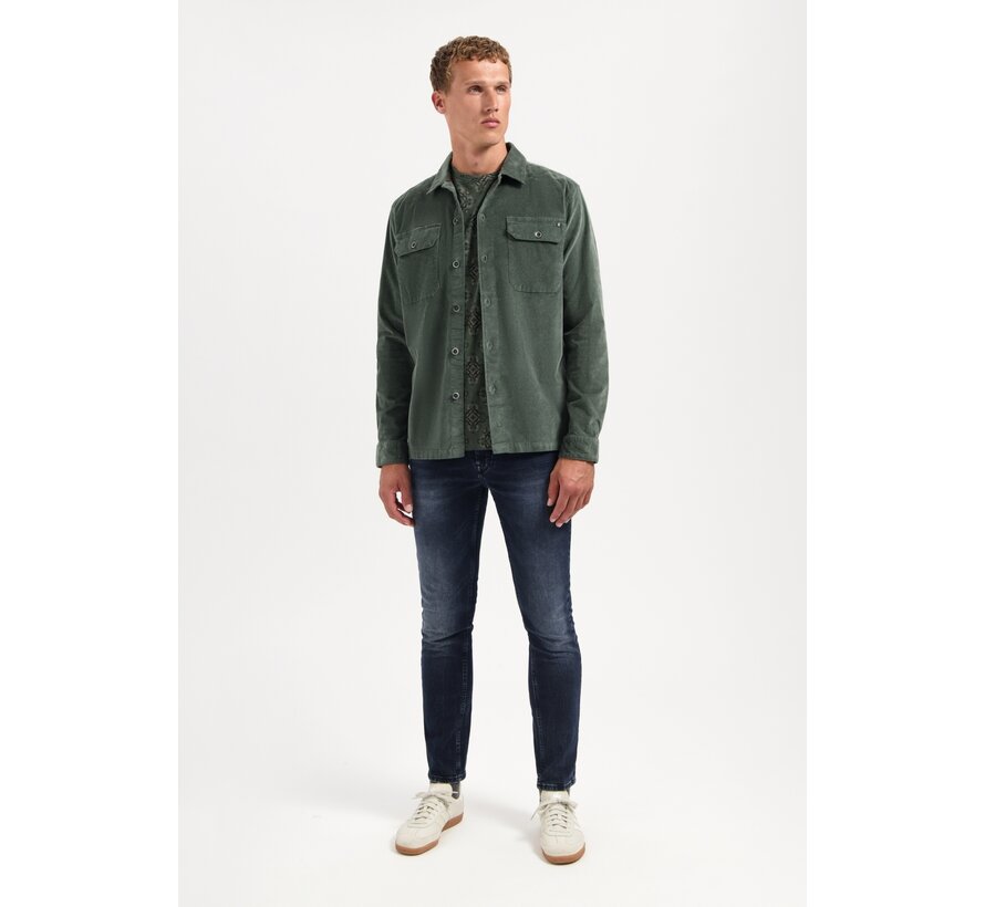 Overshirt Buttons Twill Dark Green (29530842 - 052)