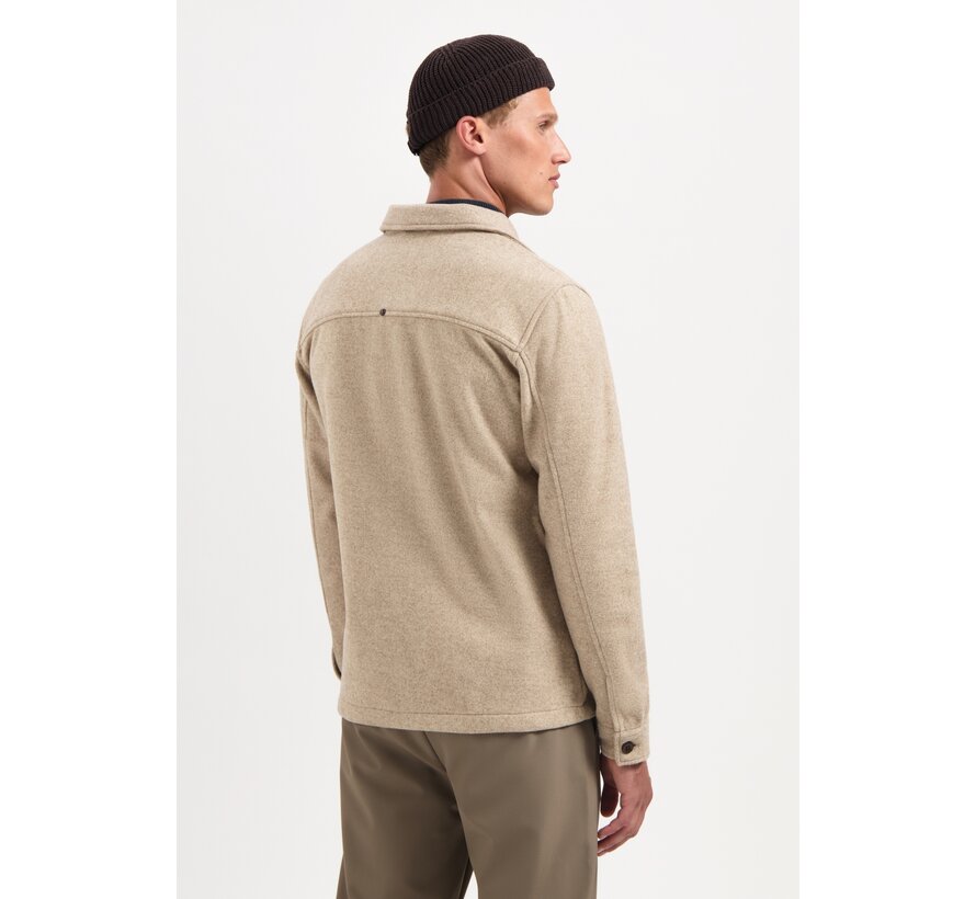 Overshirt Button Closure Melange Khaki (29510821SN - 043)