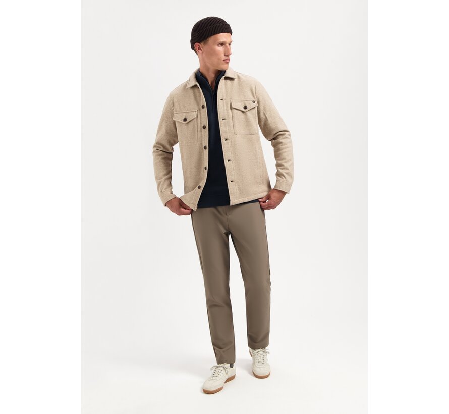 Overshirt Button Closure Melange Khaki (29510821SN - 043)