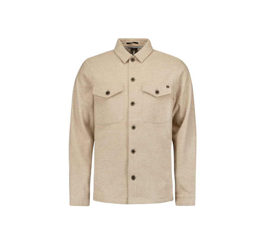 Overshirt Button Closure Melange Khaki (29510821SN - 043)
