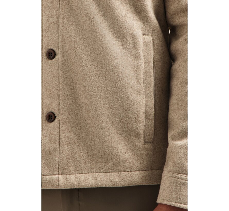 Overshirt Button Closure Melange Khaki (29510821SN - 043)