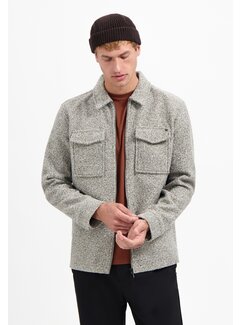 No Excess Overshirt Zipper Wool look Grey Melange (29510818SN - 102)