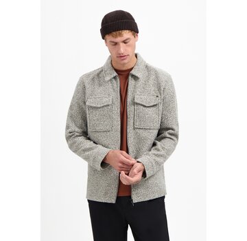 No Excess Overshirt Zipper Wool look Grey Melange (29510818SN - 102)