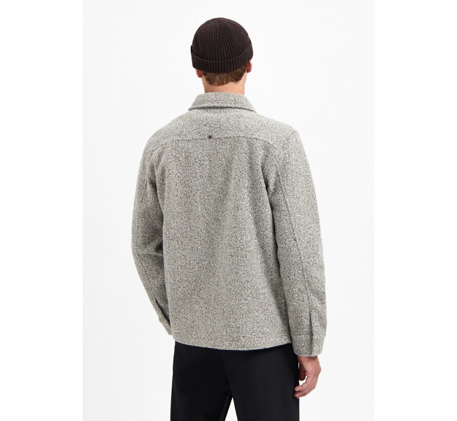 Overshirt Zipper Wool look Grey Melange (29510818SN - 102)