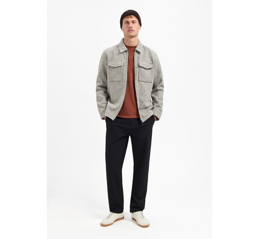 Overshirt Zipper Wool look Grey Melange (29510818SN - 102)