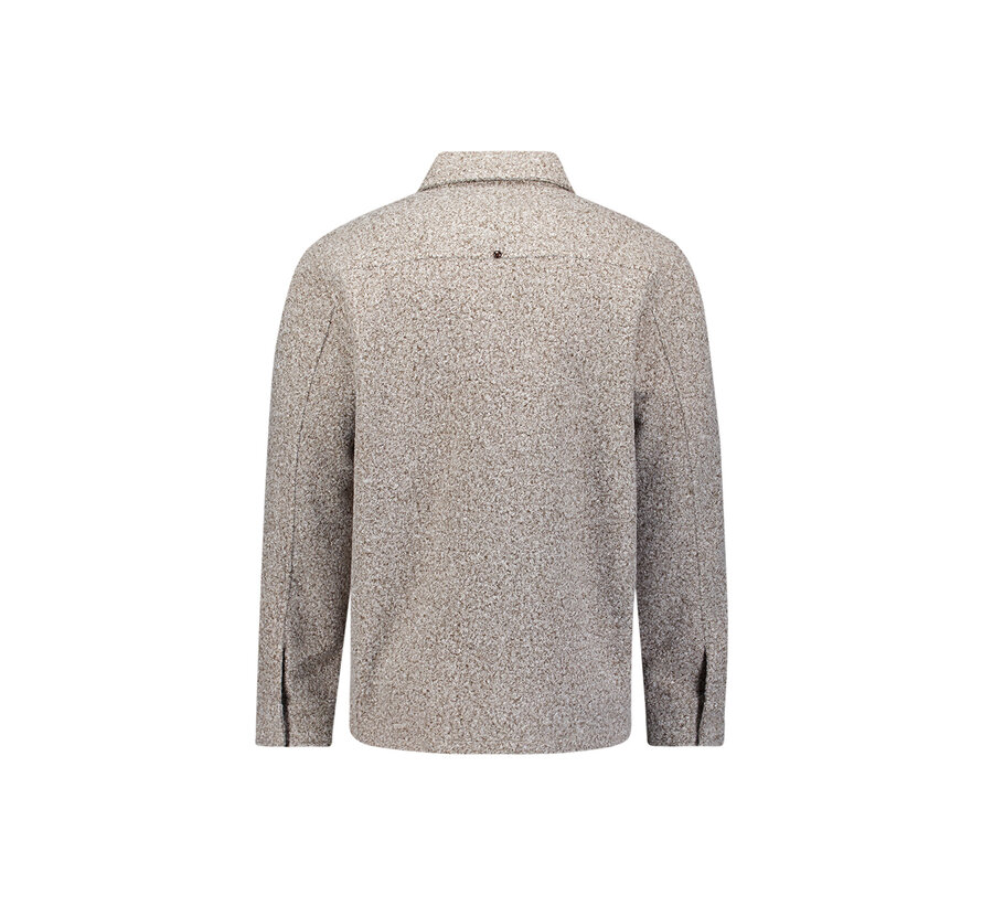 Overshirt Zipper Wool look Grey Melange (29510818SN - 102)