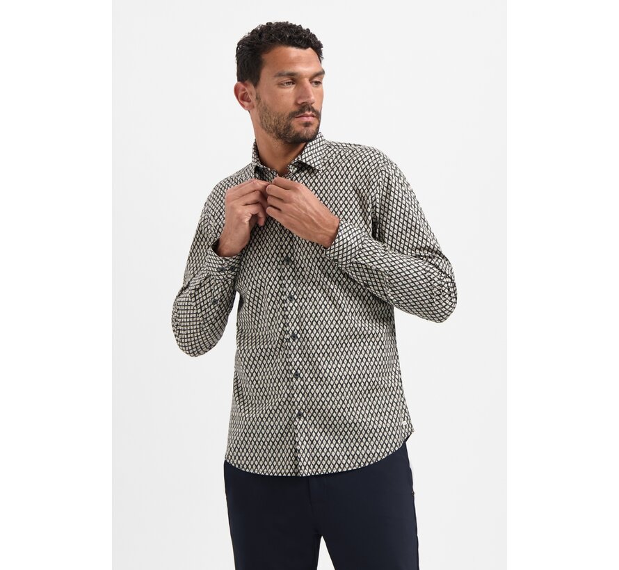 Shirt Stretch Allover Printed Black (29450890 - 020)