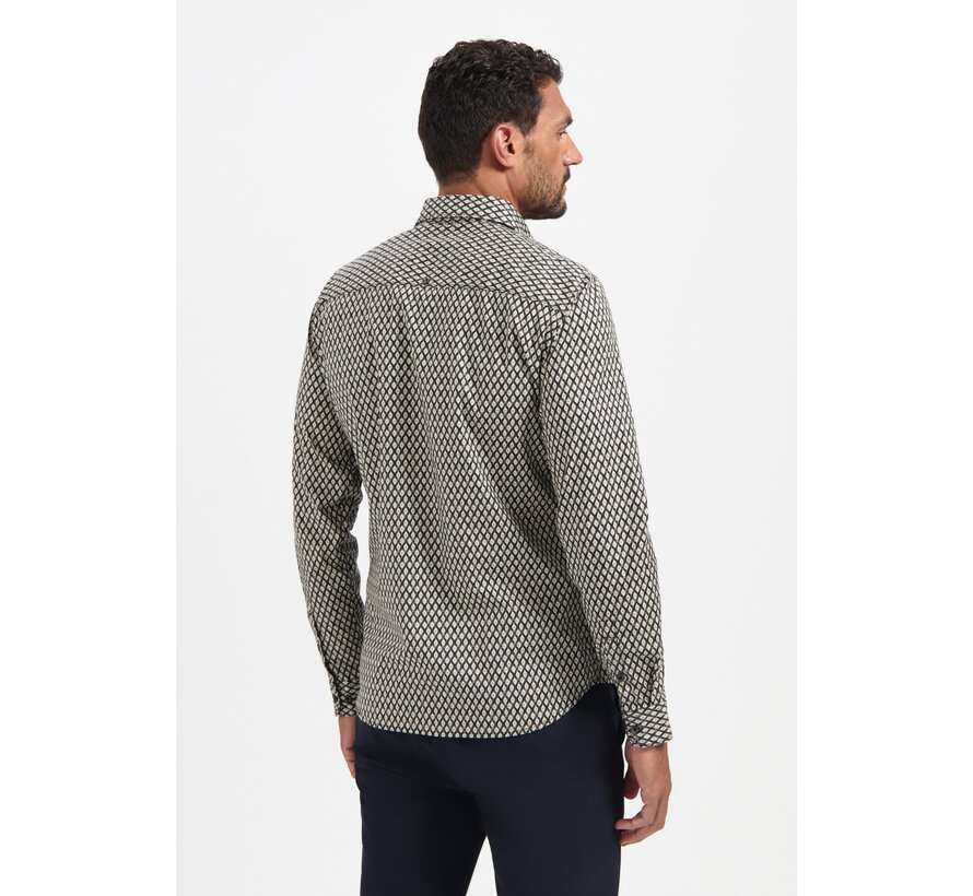 Shirt Stretch Allover Printed Black (29450890 - 020)