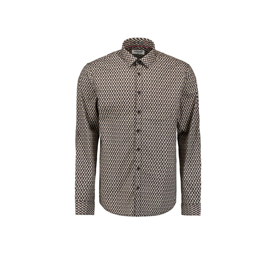 Shirt Stretch Allover Printed Black (29450890 - 020)