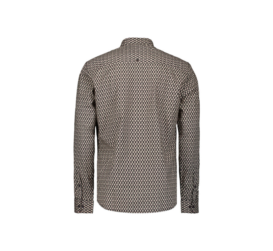 Shirt Stretch Allover Printed Black (29450890 - 020)