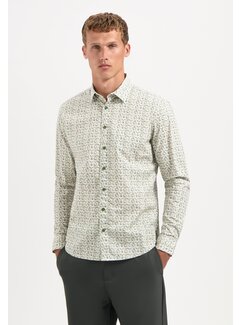 No Excess Shirt Stretch Allover Printed Dark Green (29450708 - 052)