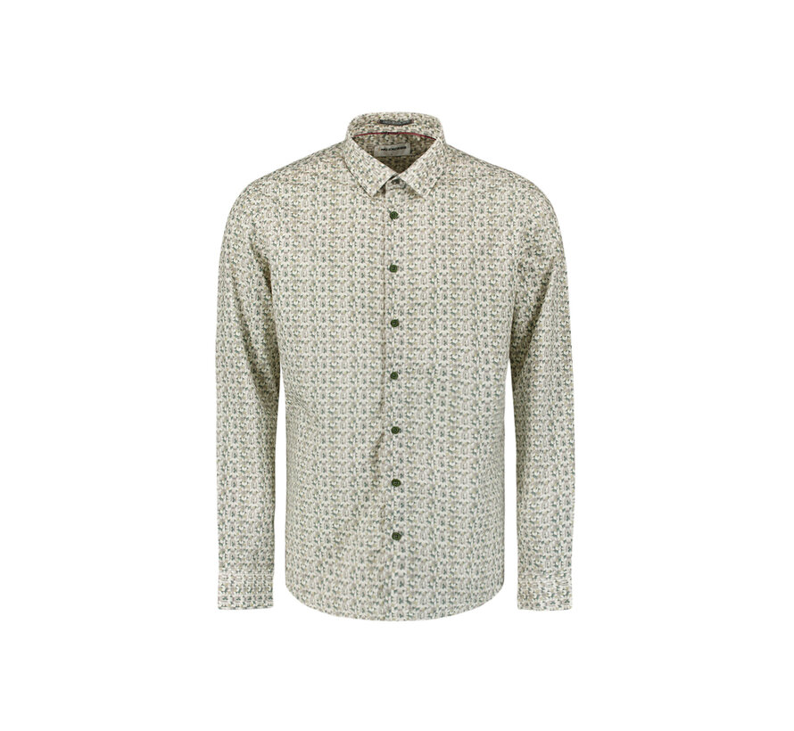 Shirt Stretch Allover Printed Dark Green (29450708 - 052)