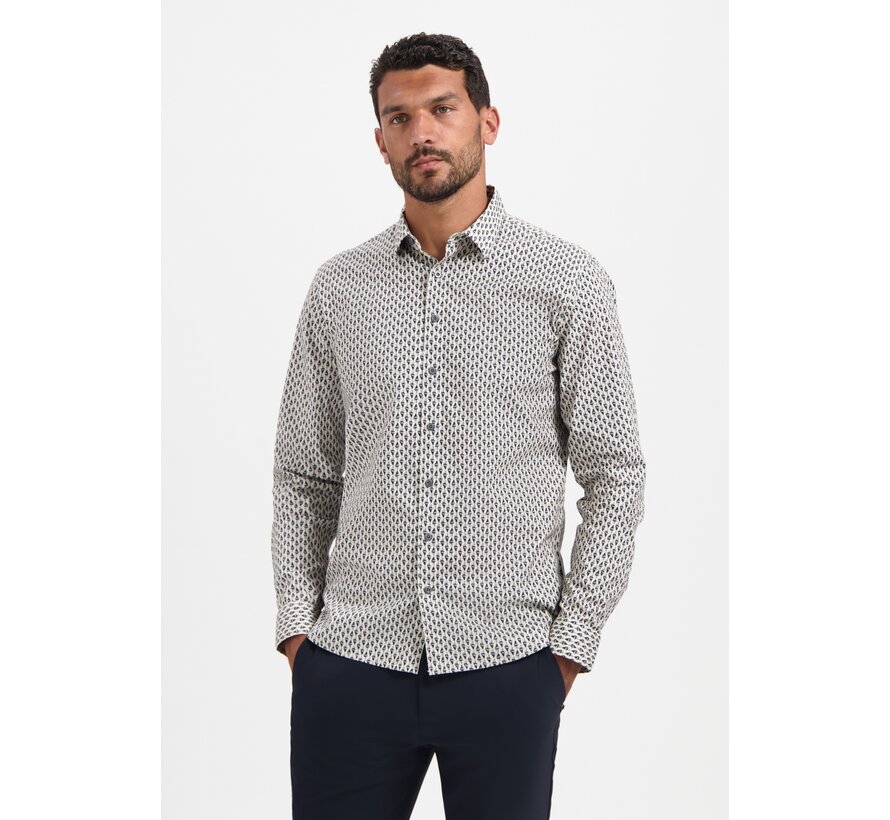 Shirt Stretch Allover Printed White (29430922 - 010)