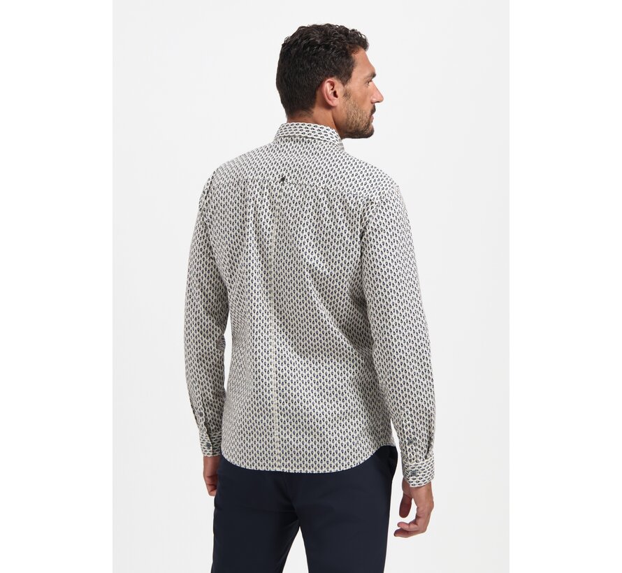 Shirt Stretch Allover Printed White (29430922 - 010)