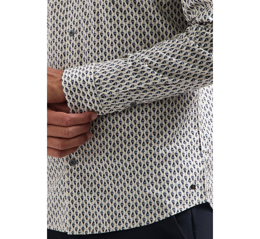Shirt Stretch Allover Printed White (29430922 - 010)