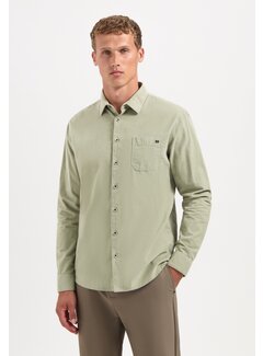 No Excess Shirt Solid Fine Herringbone Light Moss (29430843 - 197)