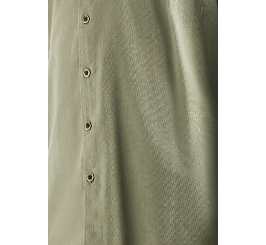 Shirt Solid Fine Herringbone Light Moss (29430843 - 197)
