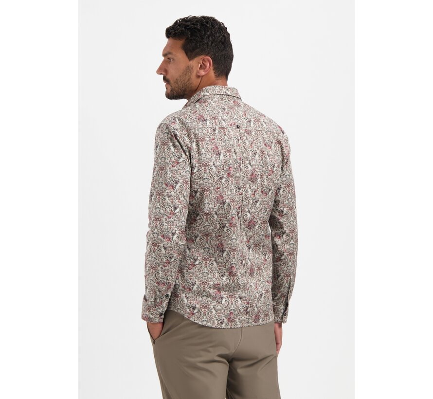 Shirt Stretch Allover Printed Dark Grey (29430825 - 023)