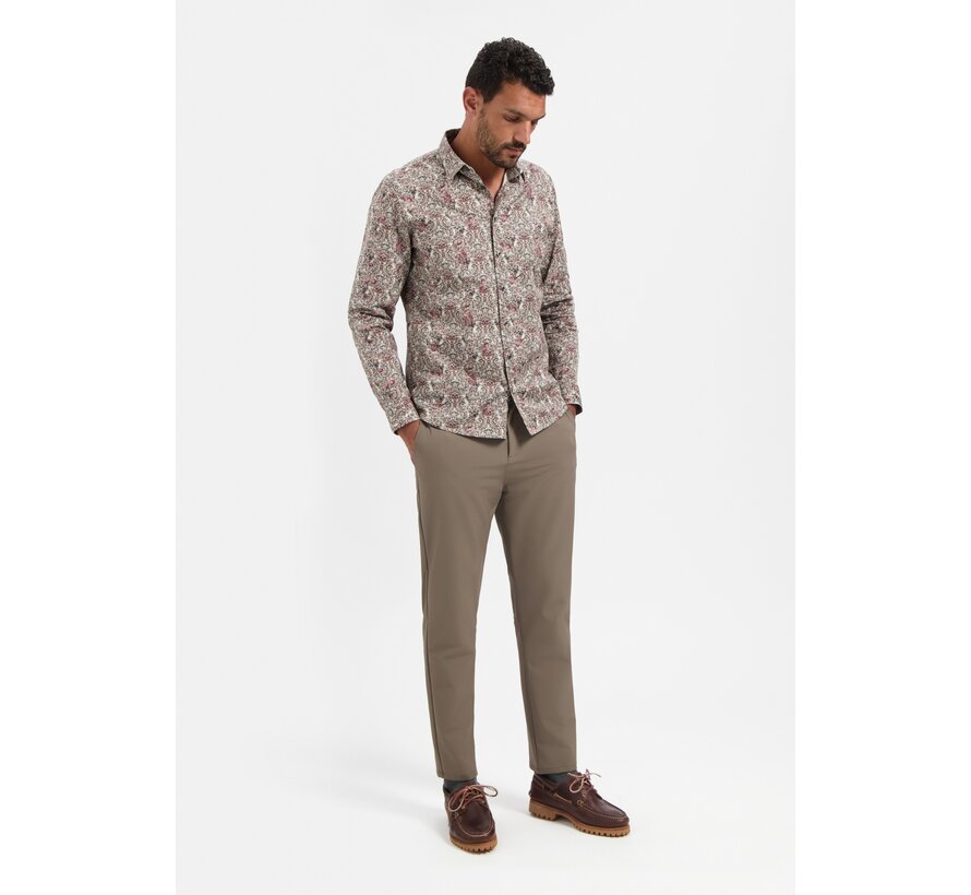 Shirt Stretch Allover Printed Dark Grey (29430825 - 023)