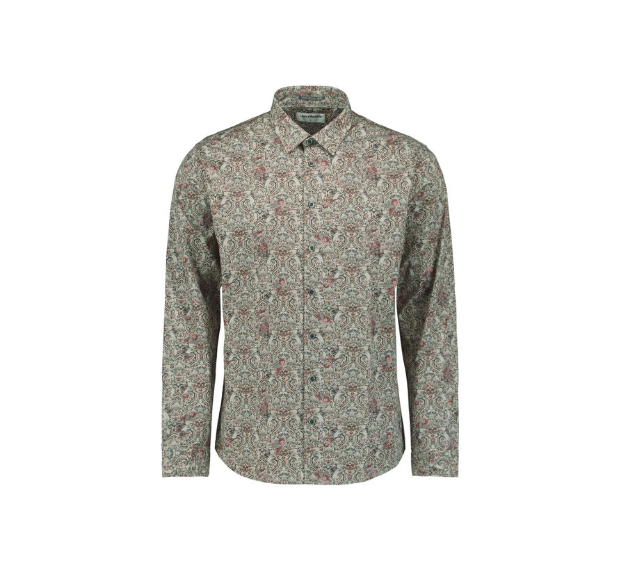 Shirt Stretch Allover Printed Dark Grey (29430825 - 023)