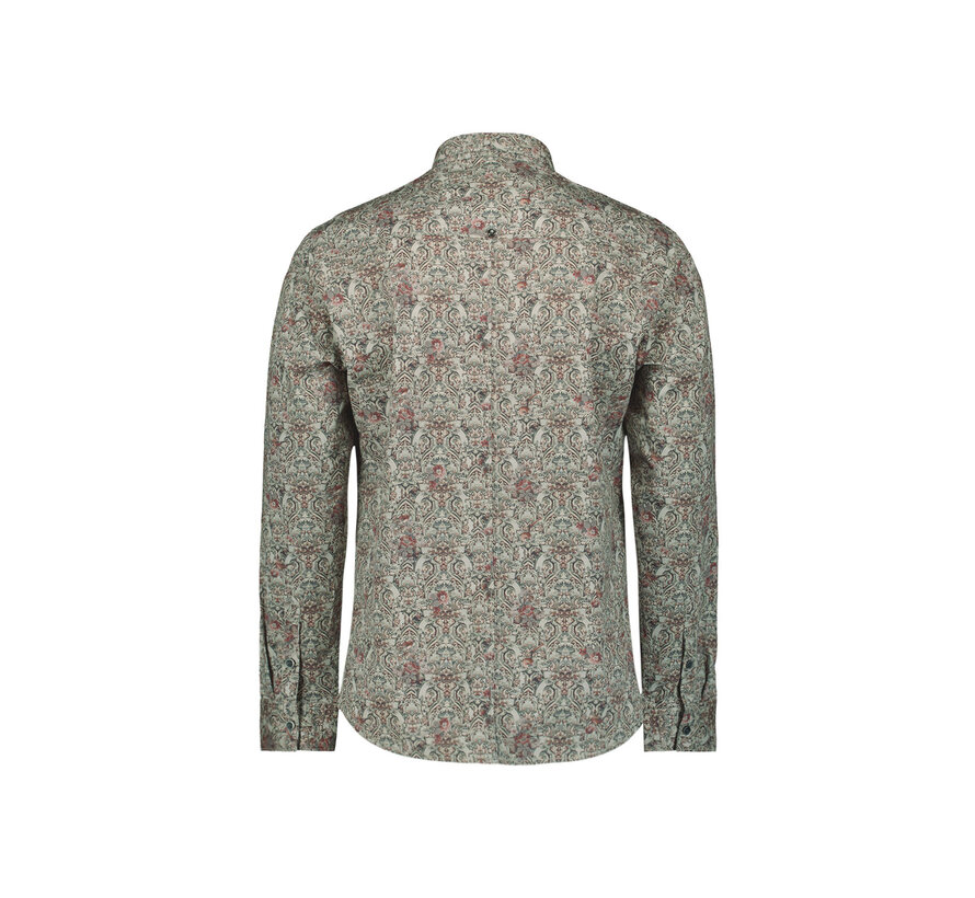 Shirt Stretch Allover Printed Dark Grey (29430825 - 023)