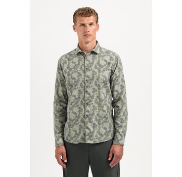 No Excess Shirt Allover Printed Jacquard Dark Green (29400835 - 052)