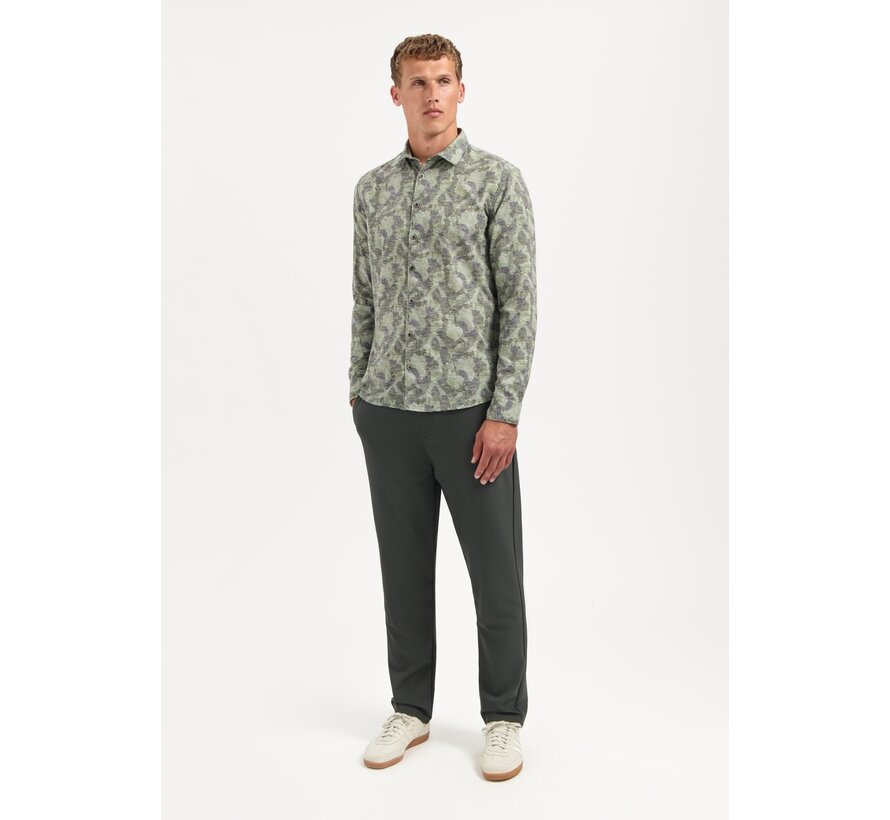Shirt Allover Printed Jacquard Dark Green (29400835 - 052)