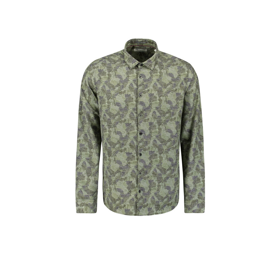 Shirt Allover Printed Jacquard Dark Green (29400835 - 052)
