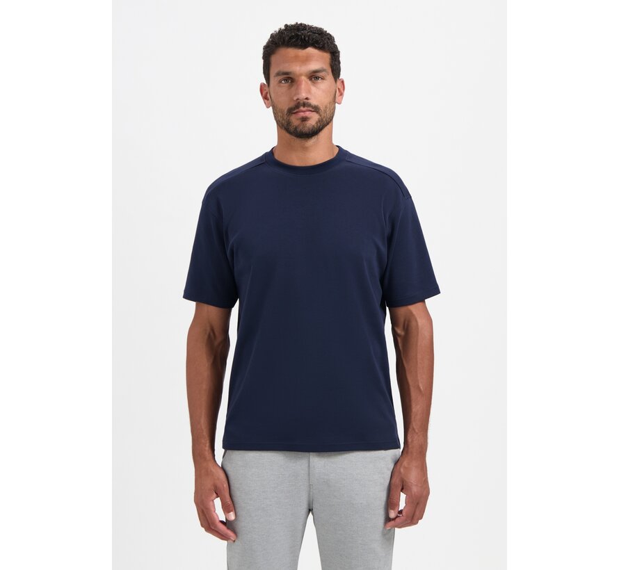 T-Shirt Crewneck Solid Heavy Interlock Night (29340761SN - 078)