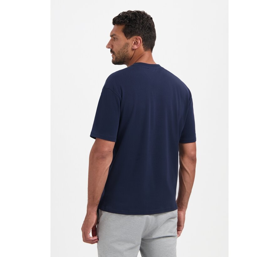 T-Shirt Crewneck Solid Heavy Interlock Night (29340761SN - 078)