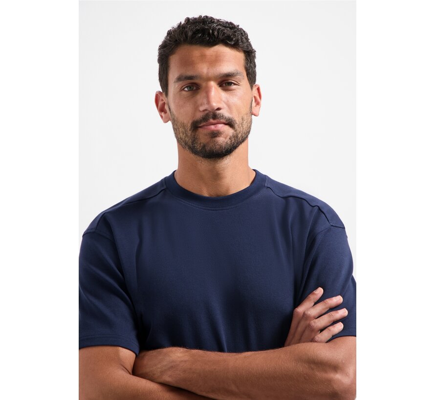T-Shirt Crewneck Solid Heavy Interlock Night (29340761SN - 078)