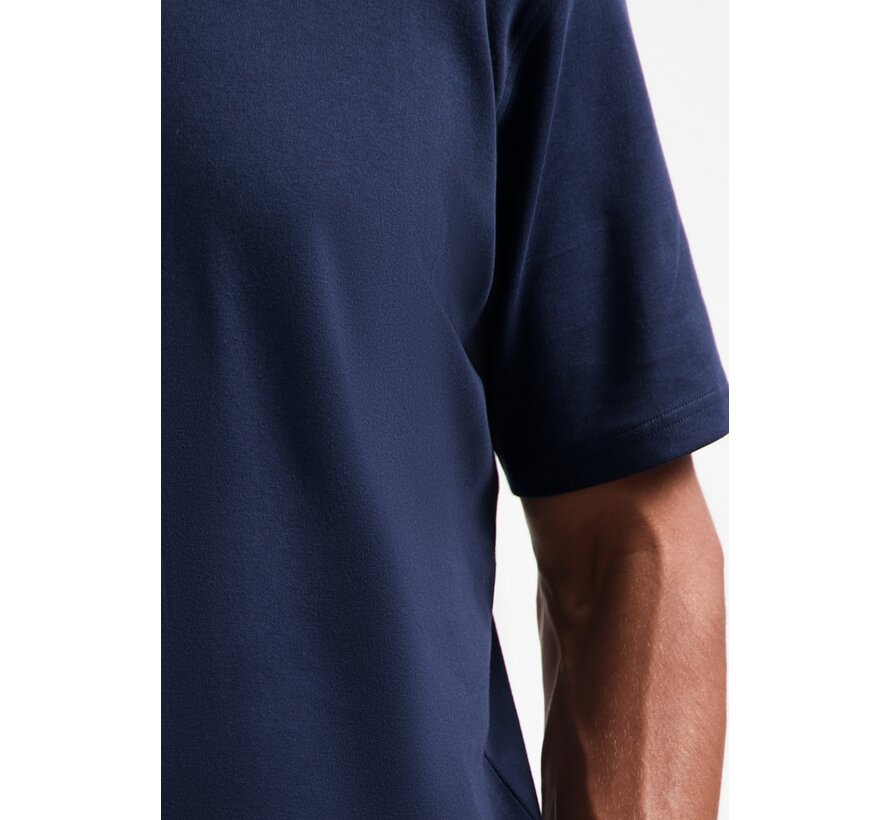 T-Shirt Crewneck Solid Heavy Interlock Night (29340761SN - 078)