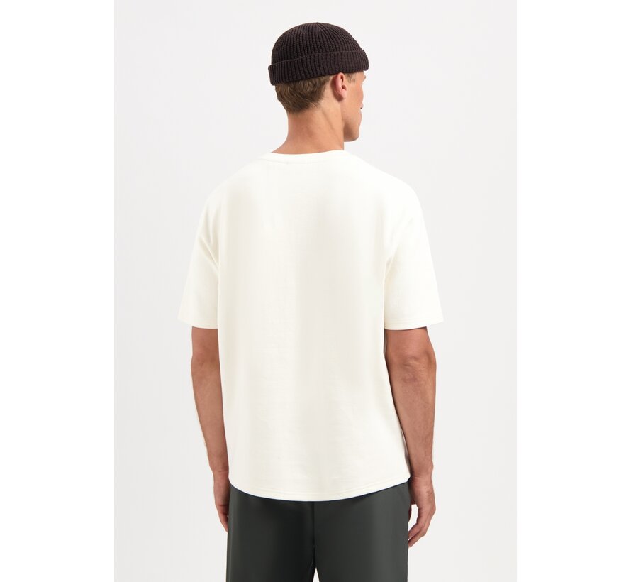 T-Shirt Crewneck Solid Heavy Interlock Offwhite (29340761SN - 011)
