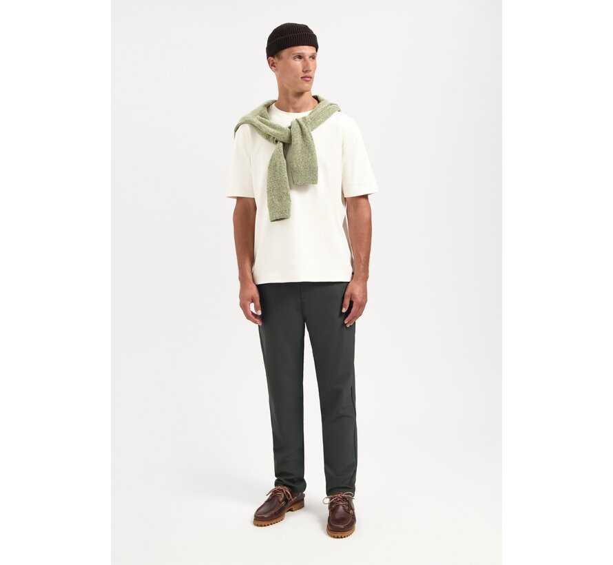 T-Shirt Crewneck Solid Heavy Interlock Offwhite (29340761SN - 011)