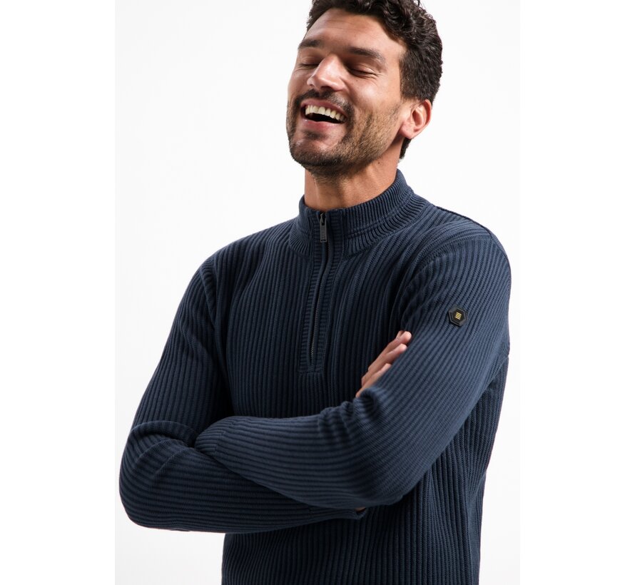 Pullover Half Zip rib variation Night (29230932 - 078)