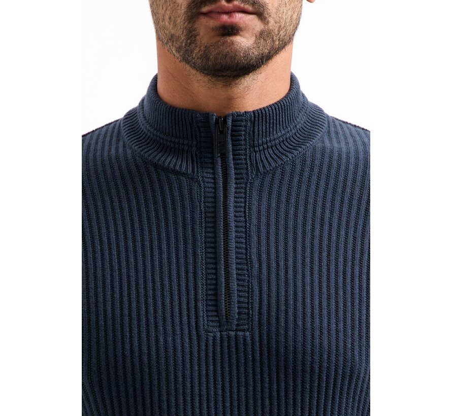 Pullover Half Zip rib variation Night (29230932 - 078)
