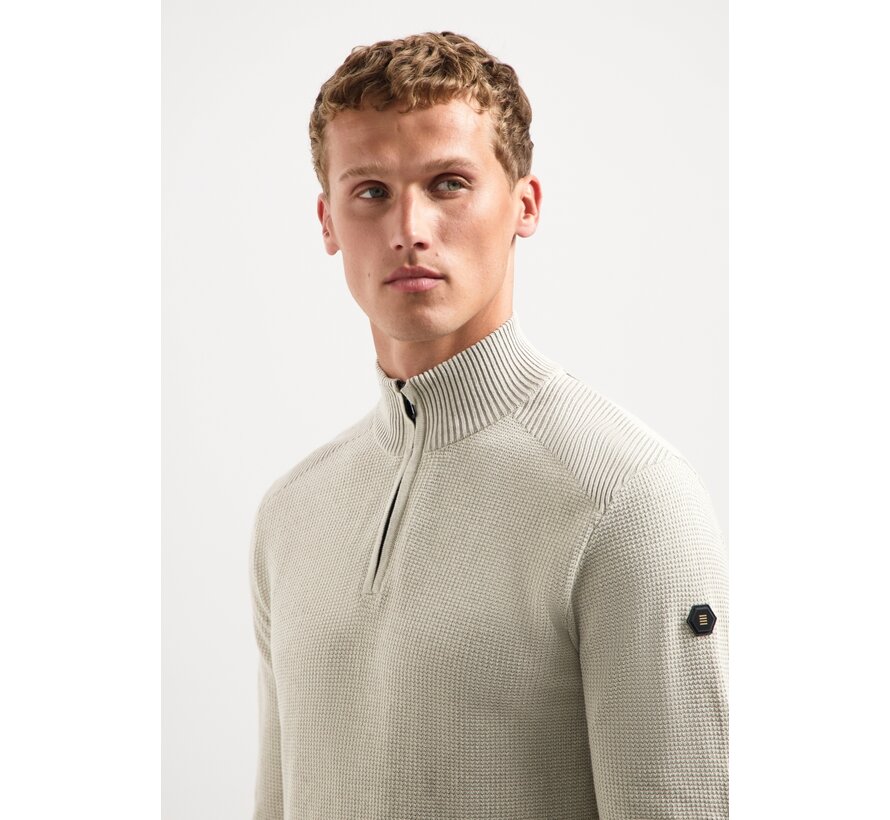 Pullover Half Zip Plated Structure Knit Kit (29230813SN - 013)