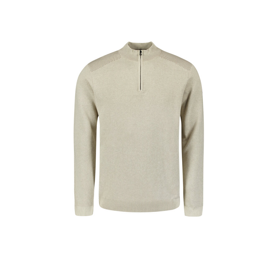 Pullover Half Zip Plated Structure Knit Kit (29230813SN - 013)